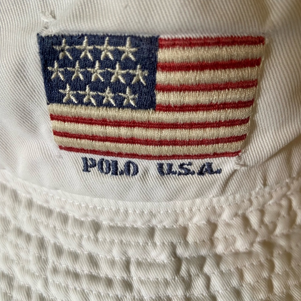 Polo by Ralph Lauren Red and White Hat with American Flag - Picture 4 of 10